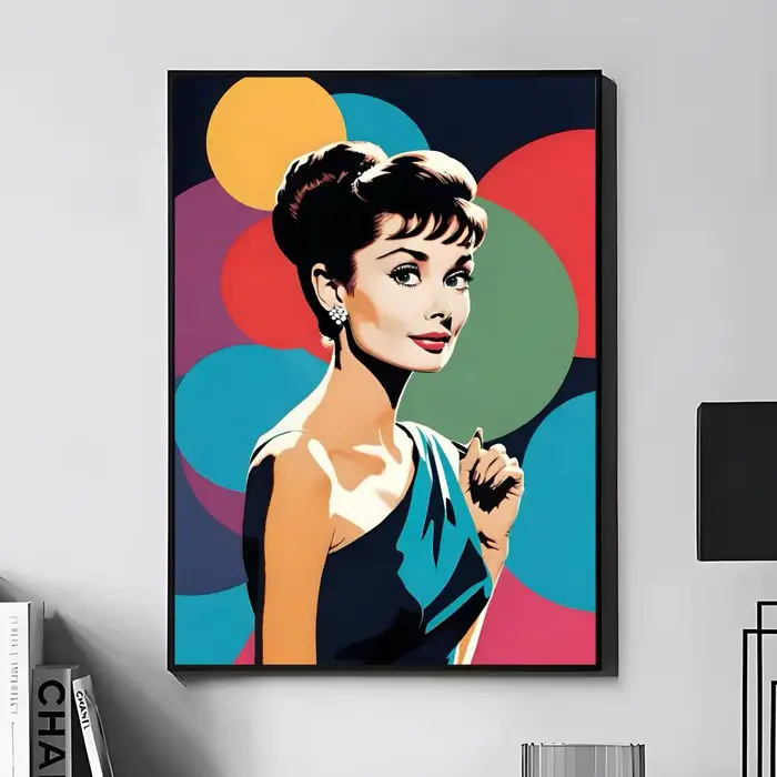 Affiche intemporelle A-Audrey Hepburn, impression d'art mural, convient pour le salon, la chambre à 