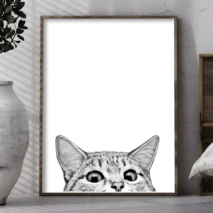 Peinture d'animaux chat chien mignon