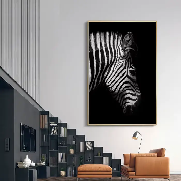 Toile peinture Animal mur Art Lion éléphant hippopotame zèbre affiche et moderne minimaliste Photo mur salon chambre décoration