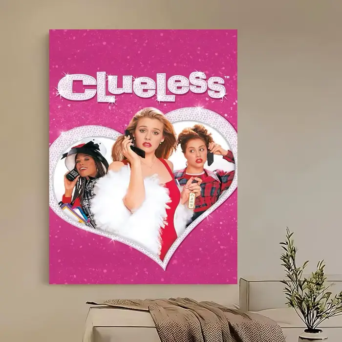 Affiche de films Romance Clueless HD auto-adhésive étanche, idéale pour la maison, le bureau, la dor