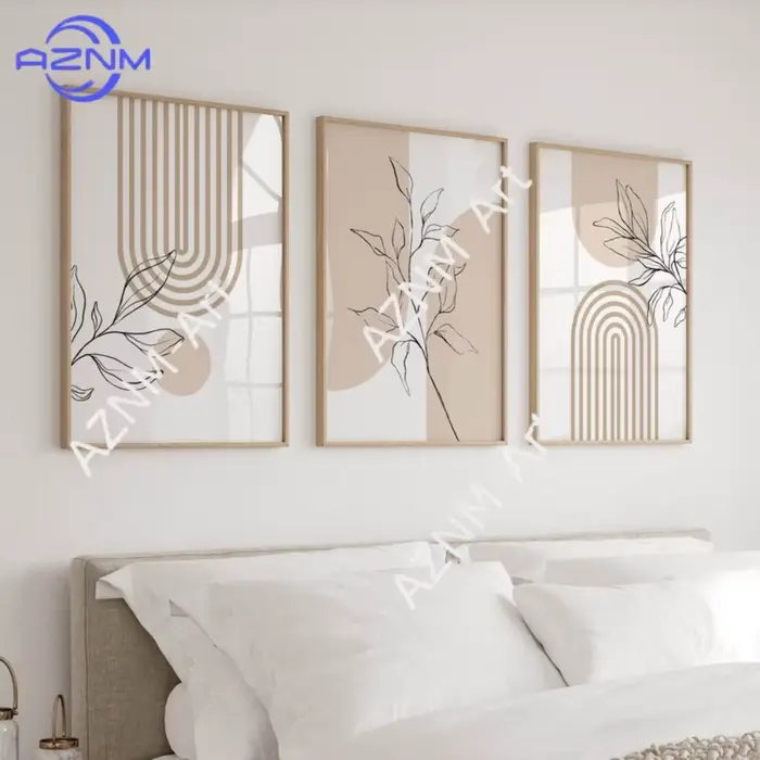 Impressions murales neutres sans cadre pour la décoration intérieure moderne et minimaliste, affiches de plantes bohèmes, décoration beige japonaise pour salon et chambre à coucher