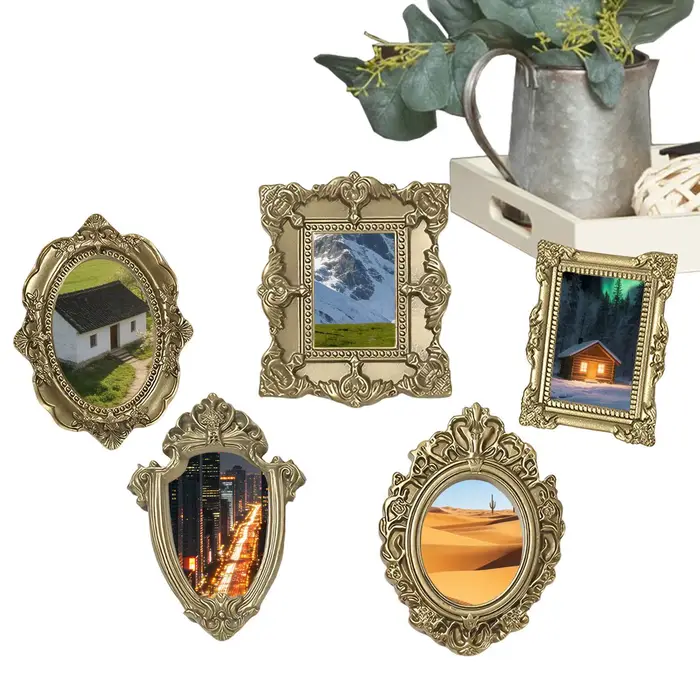 Lot de 5 mini cadres vintage