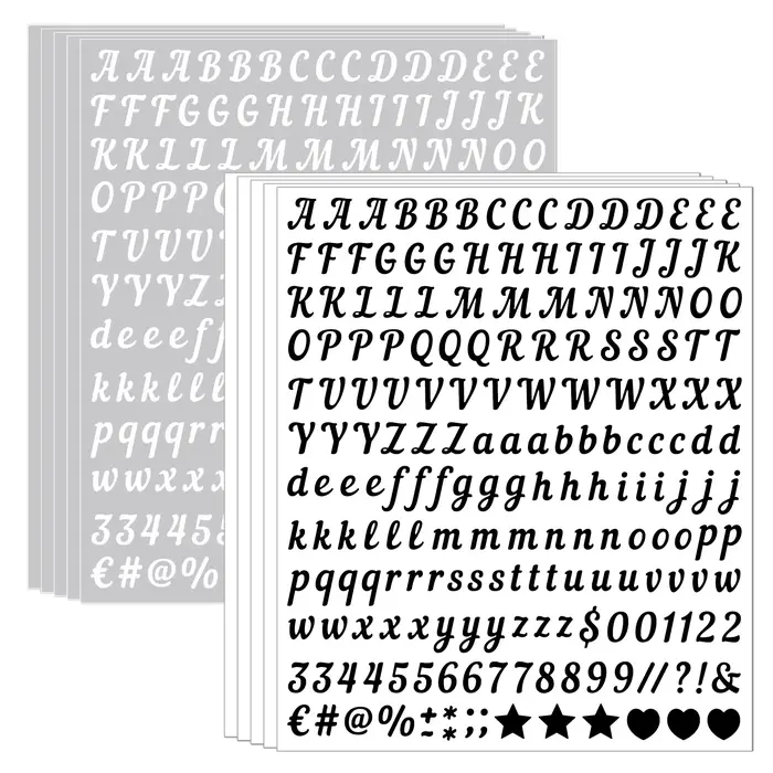 Autocollant lettre 0, 5 pouce