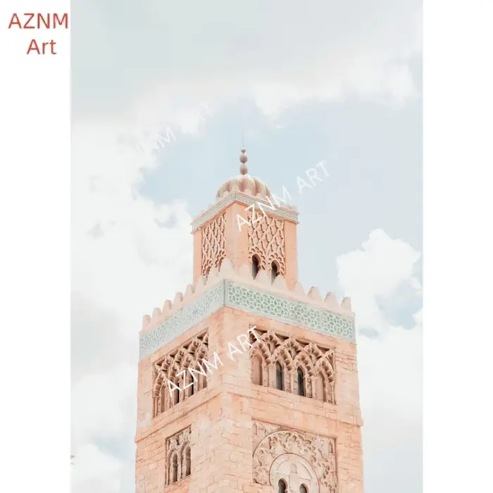 Toile d'art mural de porte marocaine