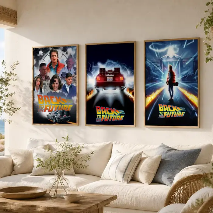 Affiche de film science-fiction B-Back to the Future