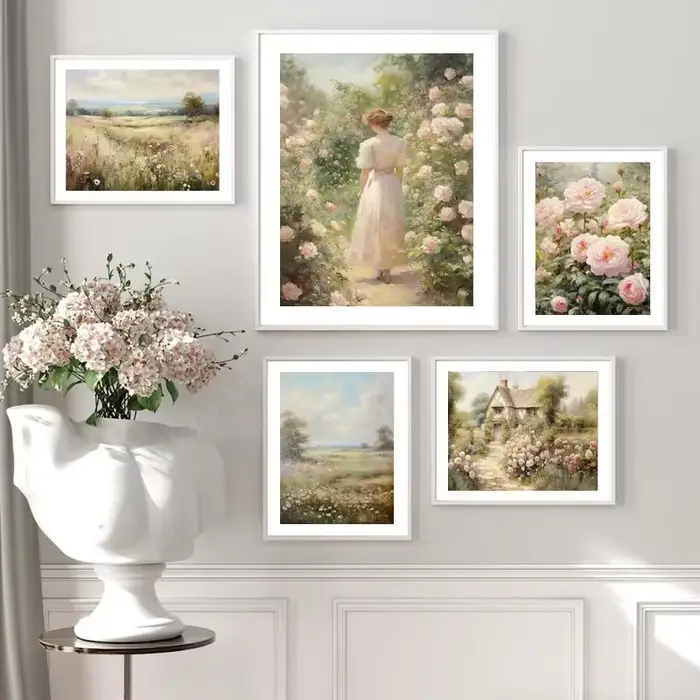 Peinture à l'huile d'art vintage du 19ème siècle