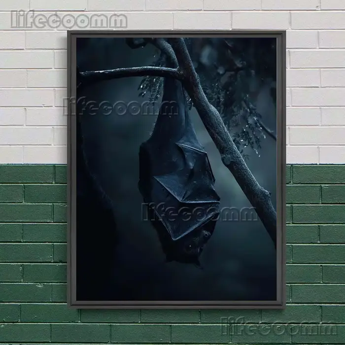 Toile d'art mural le Terrible chauve-souris dans la nuit