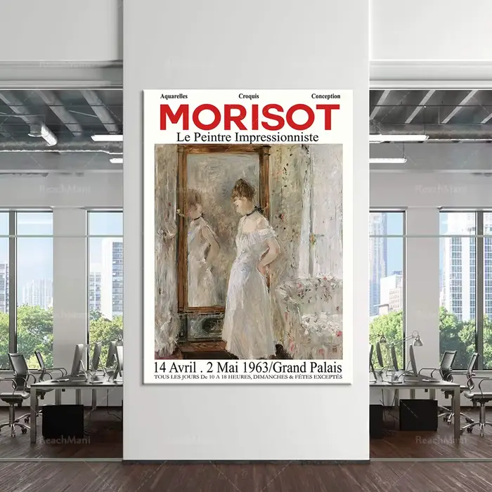 Berthe Morisot – affiche murale de musée médiévale