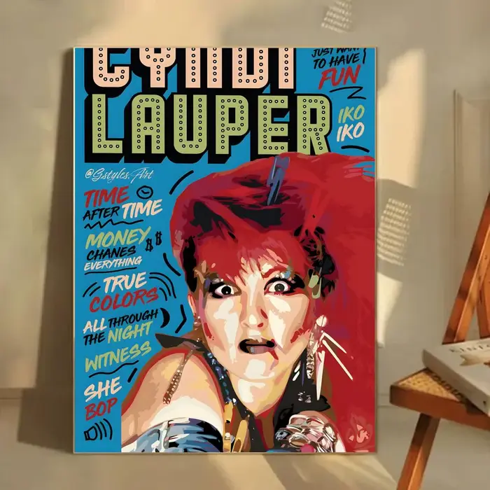 Affiche Singer Retro C-Cyndi Lauper