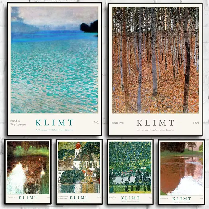 Affiche d'exposition d'impression d'art Gustav Klimt
