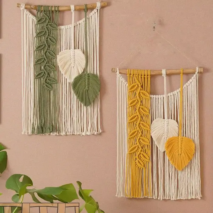 Tapisserie murale Boho en macramé