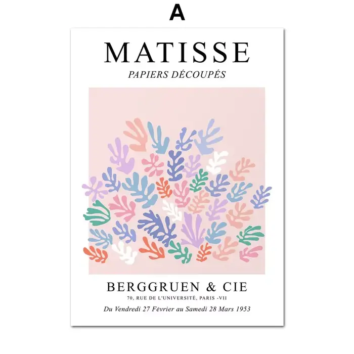 Esthétique Pastel Matisse plantes abstraites fleurs femmes nues mur art toile peinture affiches et i