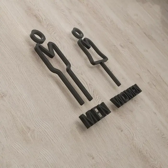 Autocollant de porte de Wc pour hommes et femmes