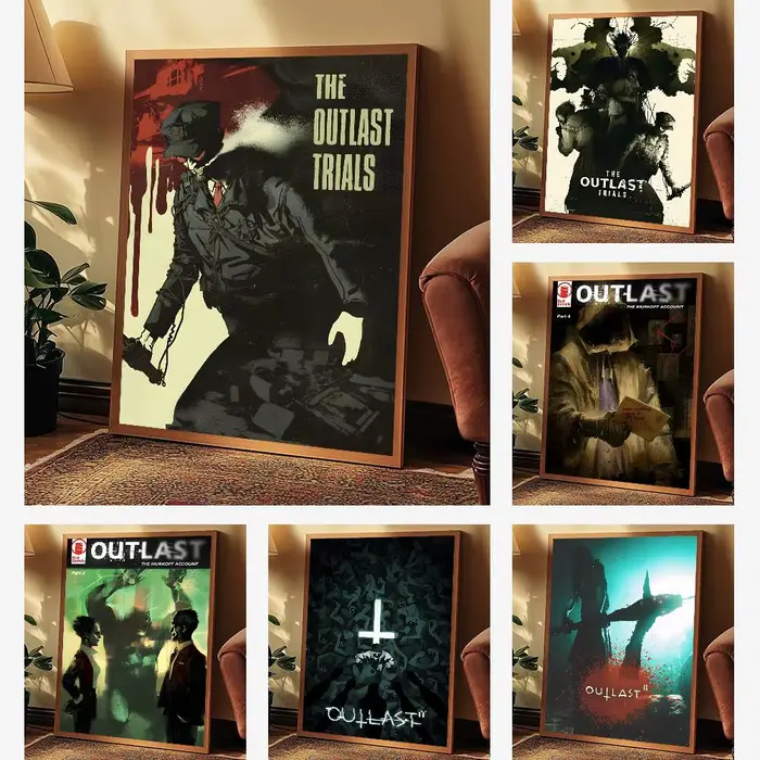 Affiche d'art de jeu d'horreur classique