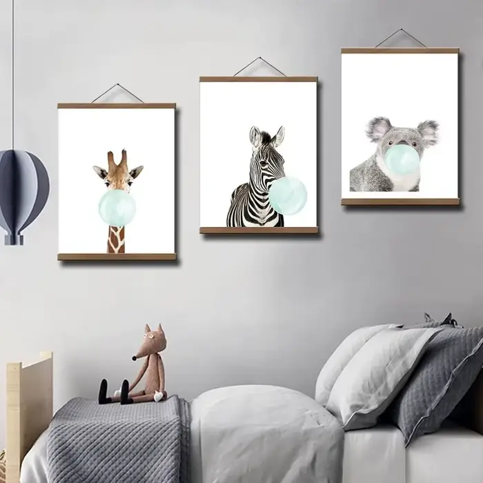 FANYS-Cadre de peinture magnétique en bois, cintre pour photo, affiche, toile, art, 21-70 cm