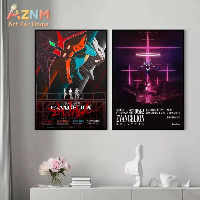 Affiche artistique autocollante N-Neon G-Genesis Evangelion