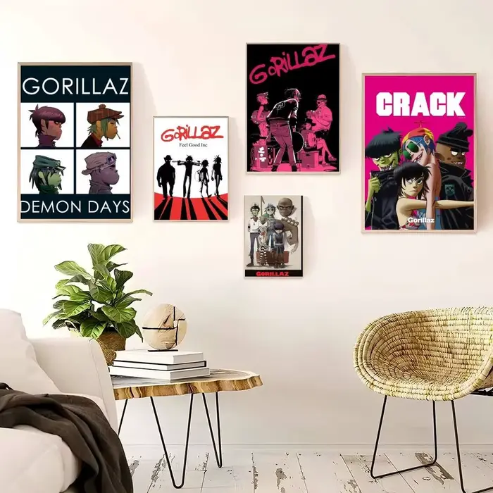 Affiche murale de groupe de Rock Gorillaz