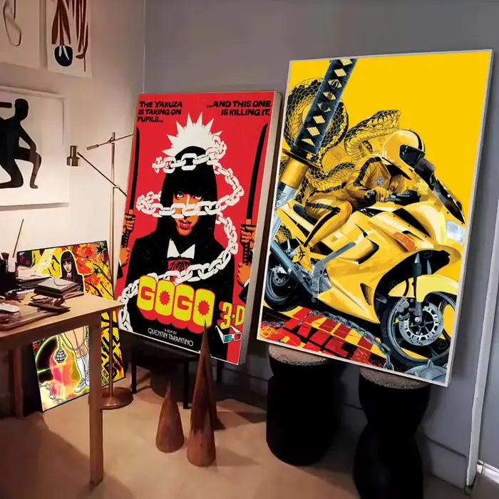 Kill Bill film Cool peinture calligraphie impression HD toile personnalisée murale Art affiche Photos pour salon décor à la maison