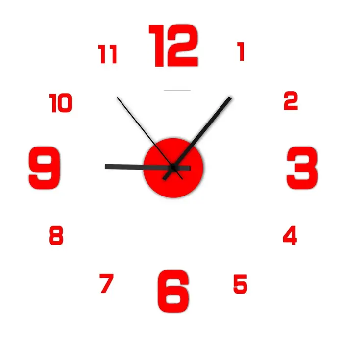 Horloge murale créative sans cadre, autocollant mural silencieux pour la maison, salon, bureau, déco