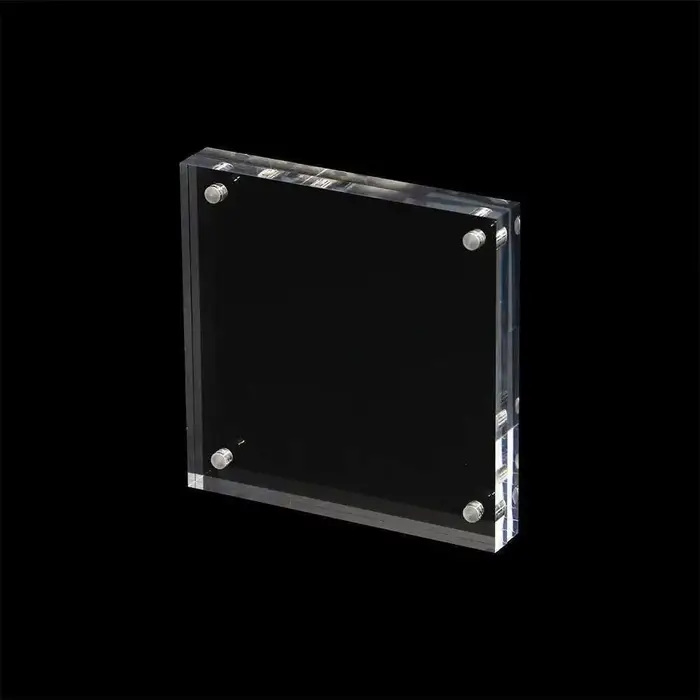 Cadre photo carré transparent, porte-photo en acrylique vierge, nuit, 120x120mm,135x135mm,150x150mm,1 pièce