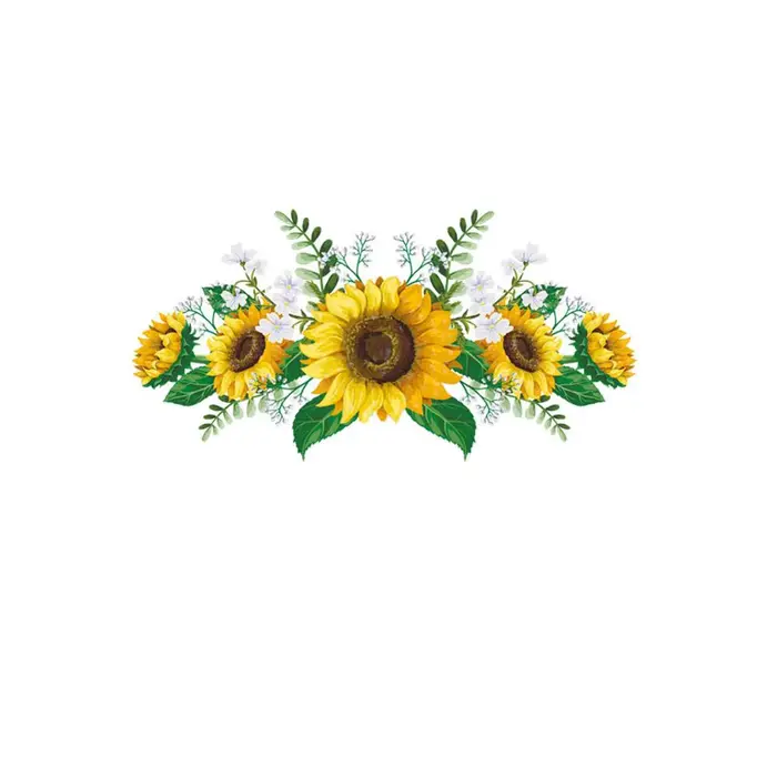 Autocollant Mural fleurs de tournesol
