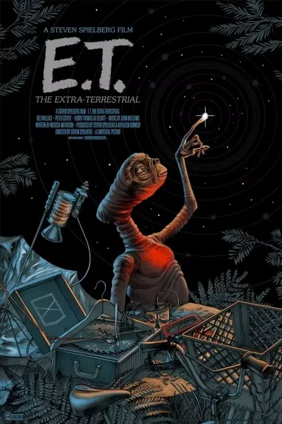 Film E.T. Affiches murales rétro extraterrestres des années 80