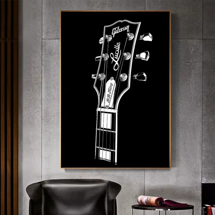 Affiche de dessin de guitare
