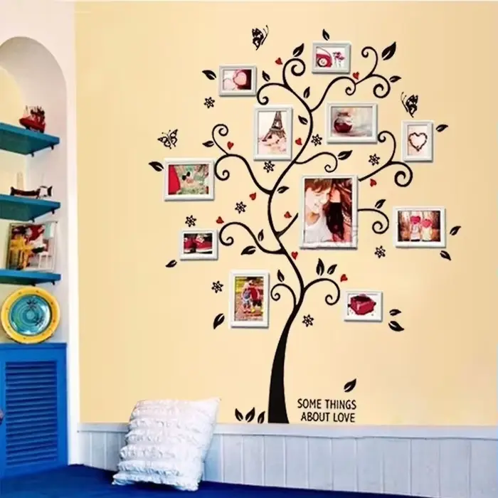 Nouvelle décoration de la maison branche d'arbre Stickers muraux bricolage Photo mur amovible
