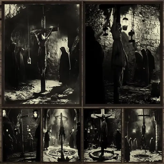 La Sacrifice sur la croix Vintage mur Art Canas peinture