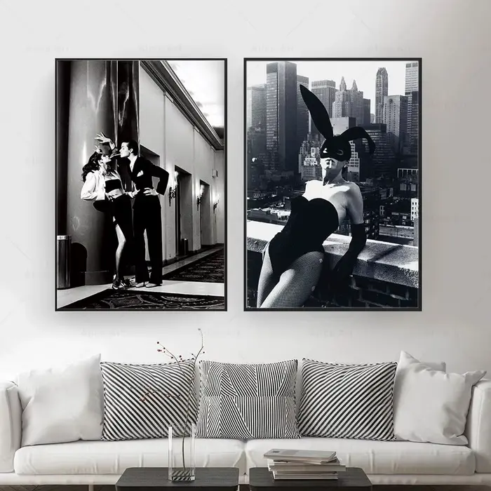 Affiche de mode en noir et blanc pour la décoration de la maison