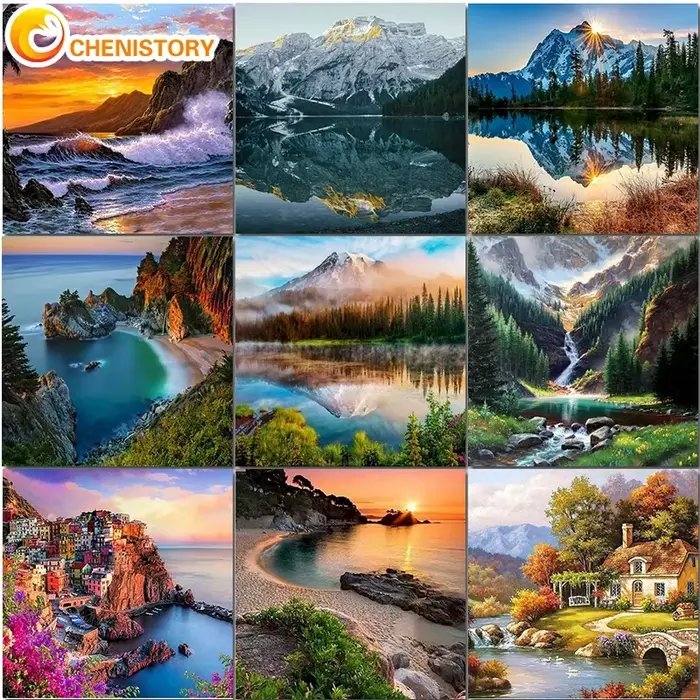 Peinture par numéros sur toile avec cadre