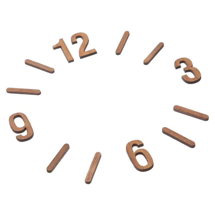 Kit de numéros d'horloge en bois, Design délicat pour projets de bricolage et de décoration de la ma