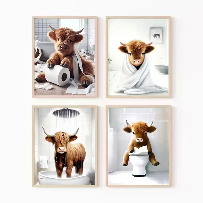 Affiche de vache d'animal de ferme peculiar