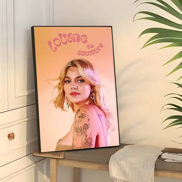 Affiche murale collante de chanteur l-Louane, imperméable, décoration esthétique pour la maison, le 
