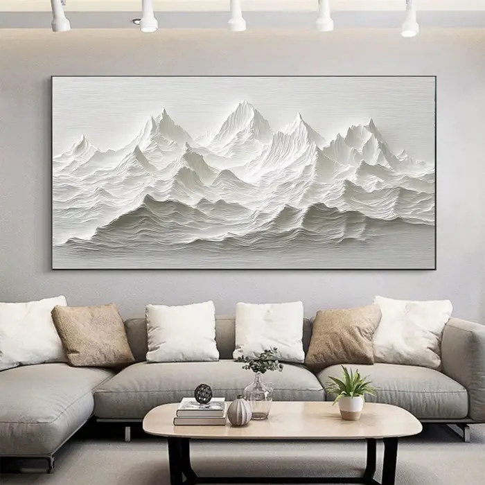 Affiches d'art en Relief de montagne minimalistes modernes