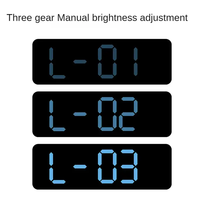Grande horloge murale numérique température et humidité affichage de la semaine luminosité réglable