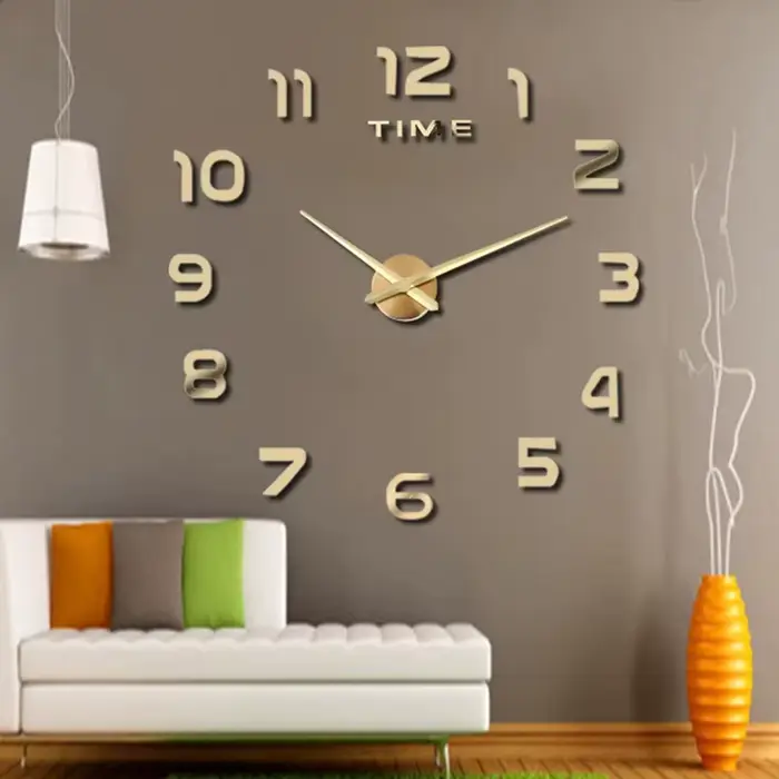 Grande Horloge murale 3D à faire soi-même