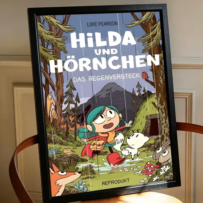 Affiches d'art graffiti Animation H-Hilda, décoration murale chic pour la maison, le studio, le bure