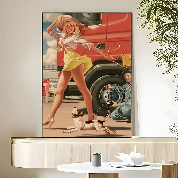 Affiche de fille Pin Up de la Seconde Guerre mondiale