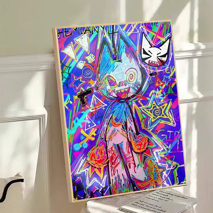 Affiche d'art autocollante amusante et mignonne F-Femtanyl