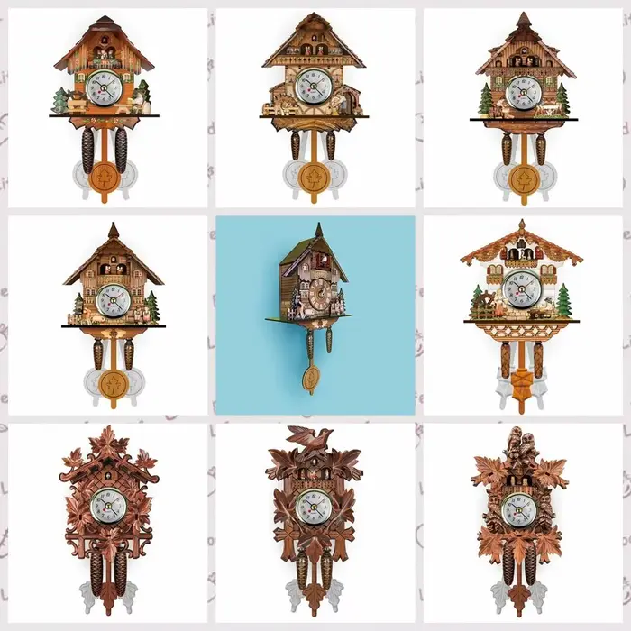 Horloge murale en bois