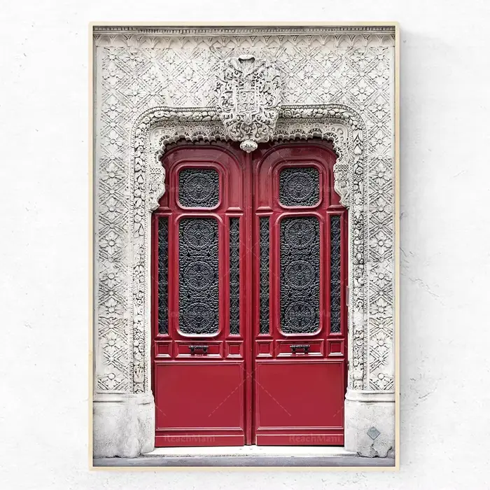 Peinture sur toile 2D, impression d'architecture française, portail d'Amsterdam, escalier en colimaç
