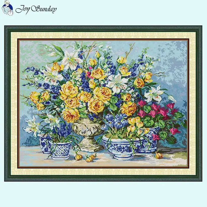 Kit de peinture à l'huile de Rose dorée
