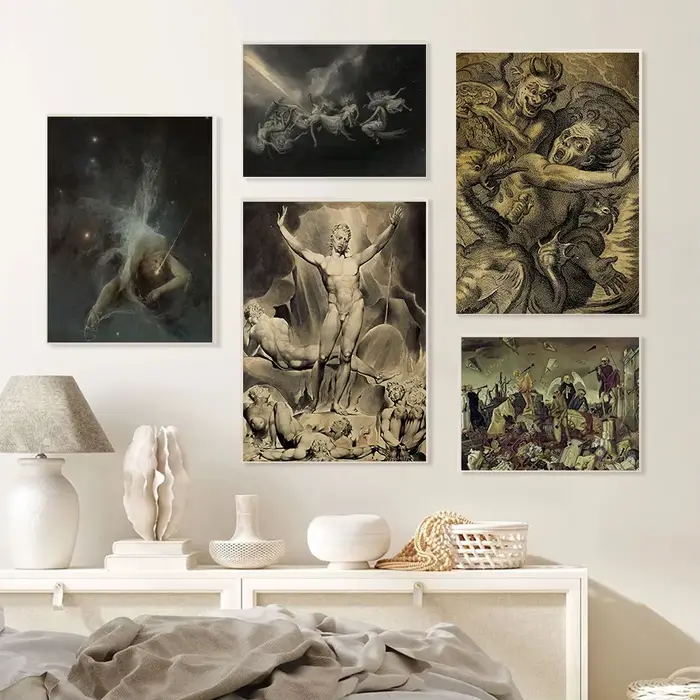 Affiches de scène de l'enfer sombre Macabre