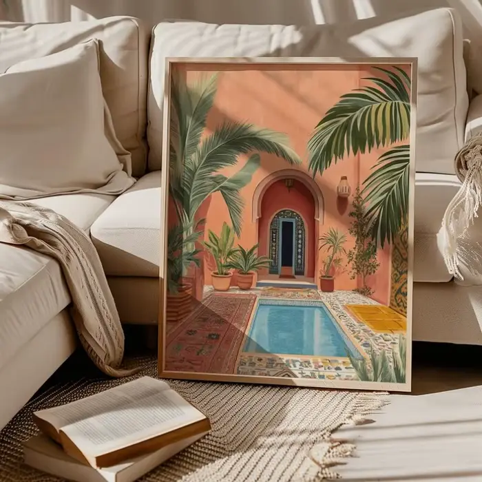 Affiche de paysage marocain