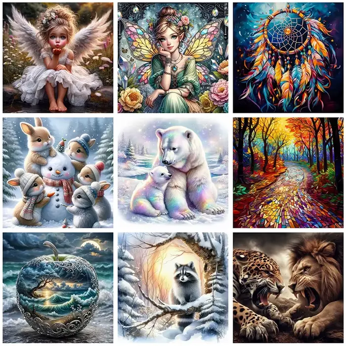 Nouveau mosaïque 5D bricolage diamant peintures 30x30 cm