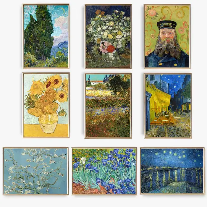 Vincent Van Gogh - Affiche d'art imprimée sélectionnée - Paysage Impressionniste Français