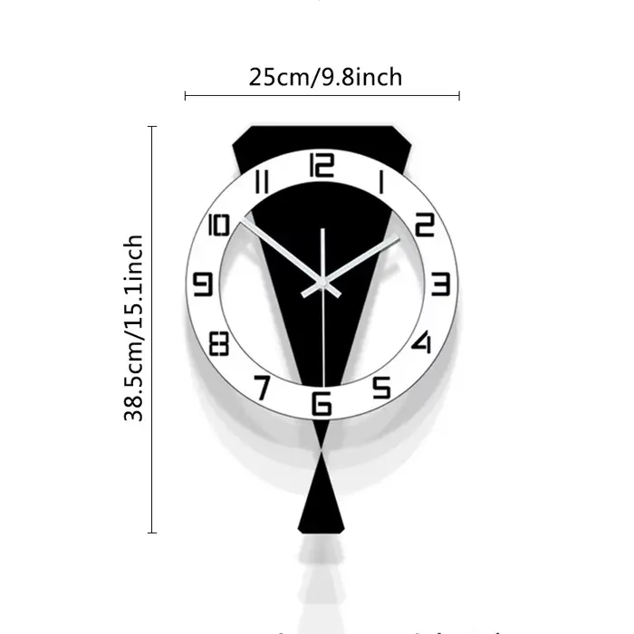 Horloge murale oscillante, décoration de luxe pour la maison, entrée de Restaurant, horloge murale s