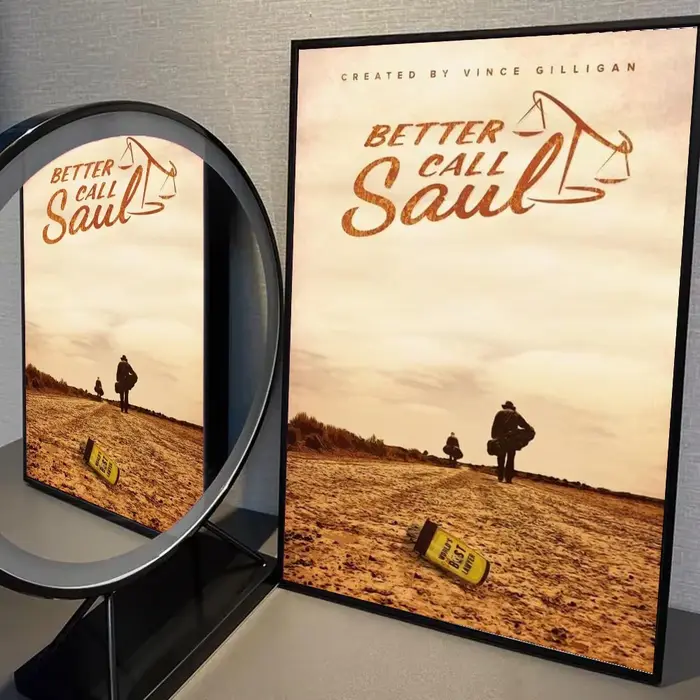 Affiche de la série télévisée Better Call Saul, autocollant d'art auto-adhésif, papier imperméable, 