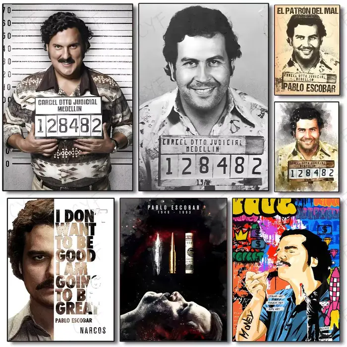 Affiche du seigneur Pablo Escobar Narcos Mugshot